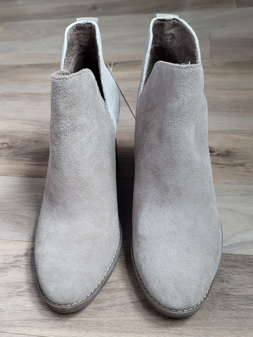 Tom's Eliza Suede Sculpted Wedge Booties Size 7 - Picture 7 of 12